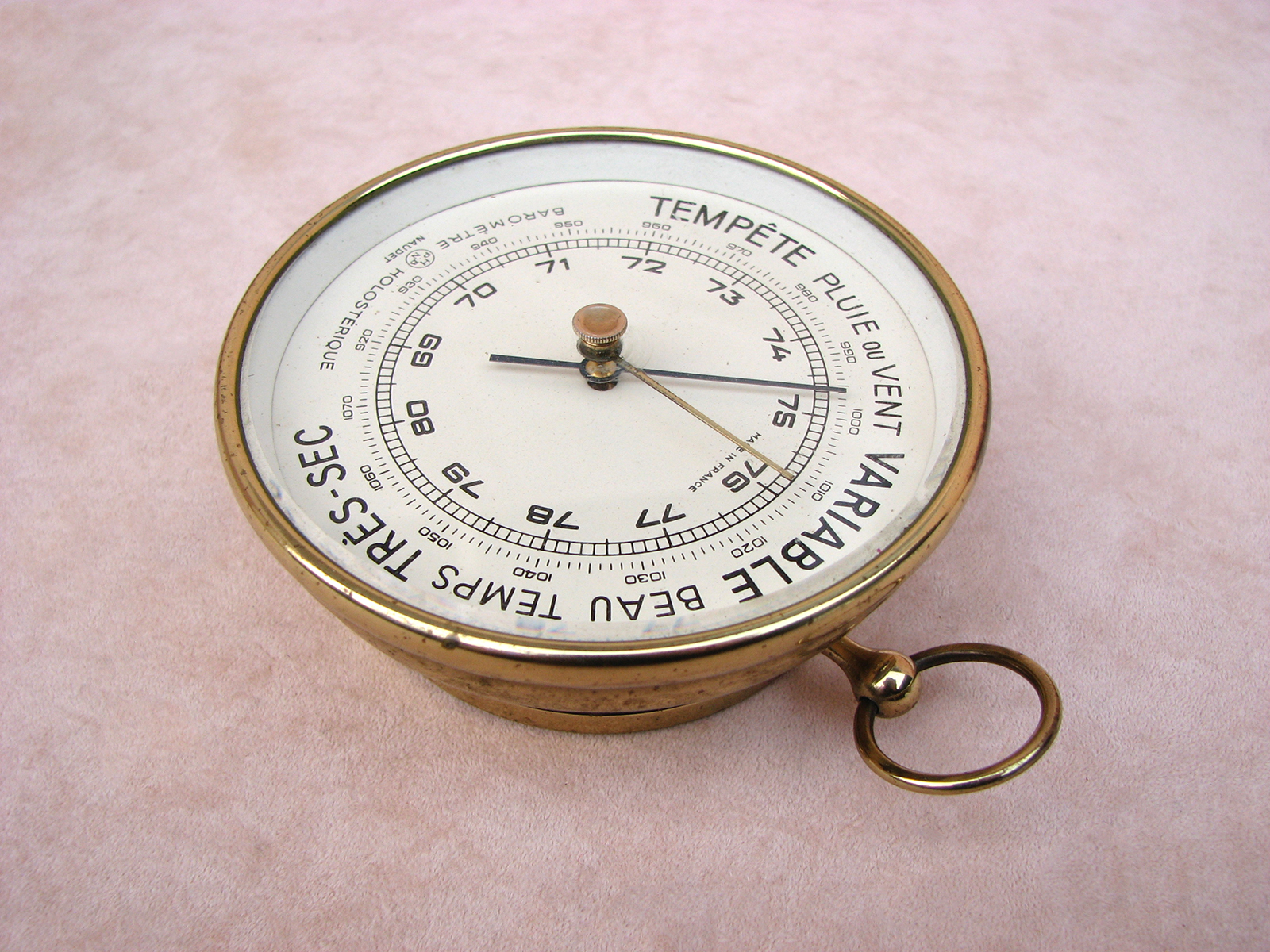 PHBN French ships style brass holosteric barometer